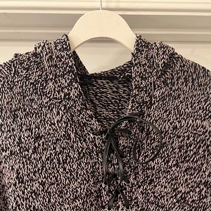 NEW Rock & republic hoodie Sweater,black & Tan tweed,size XL,perfect condition